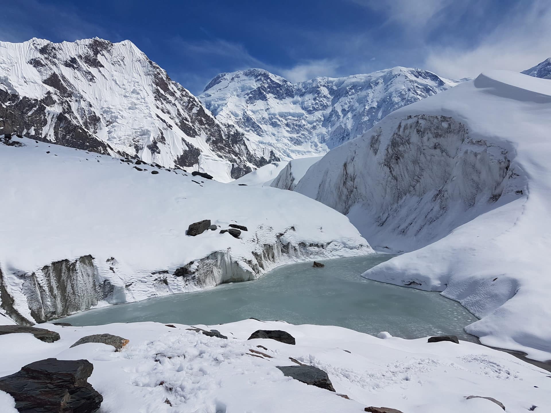 Pobeda Peak guided climbing expedition. 27-day trip. KMGA leader