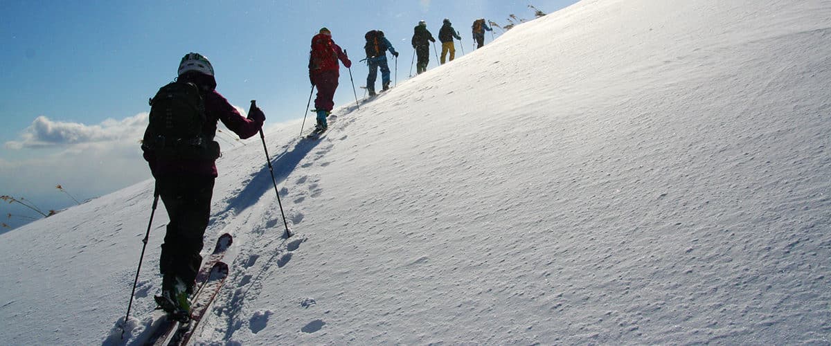 Ski touring in Rishiri