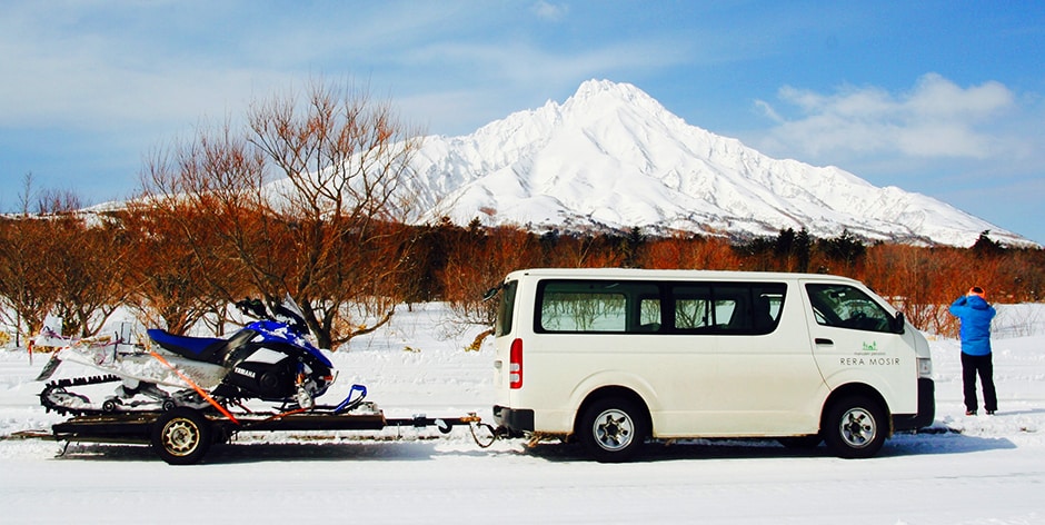 Cat skiing in Rishiri in Hokkaido