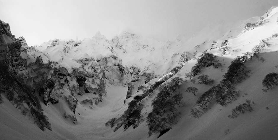 Splitboarding in Rishiri