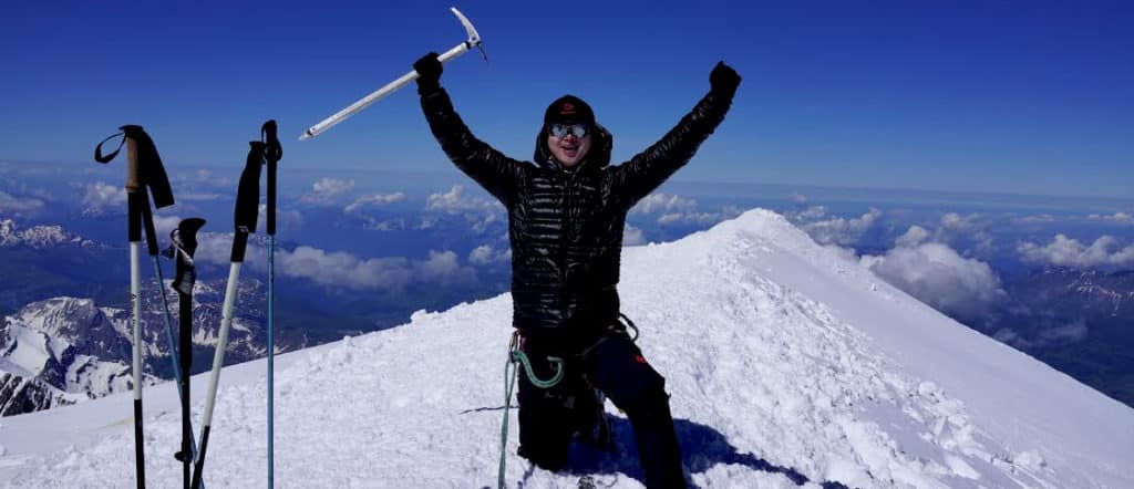 Chenxi on top of Mont Blanc