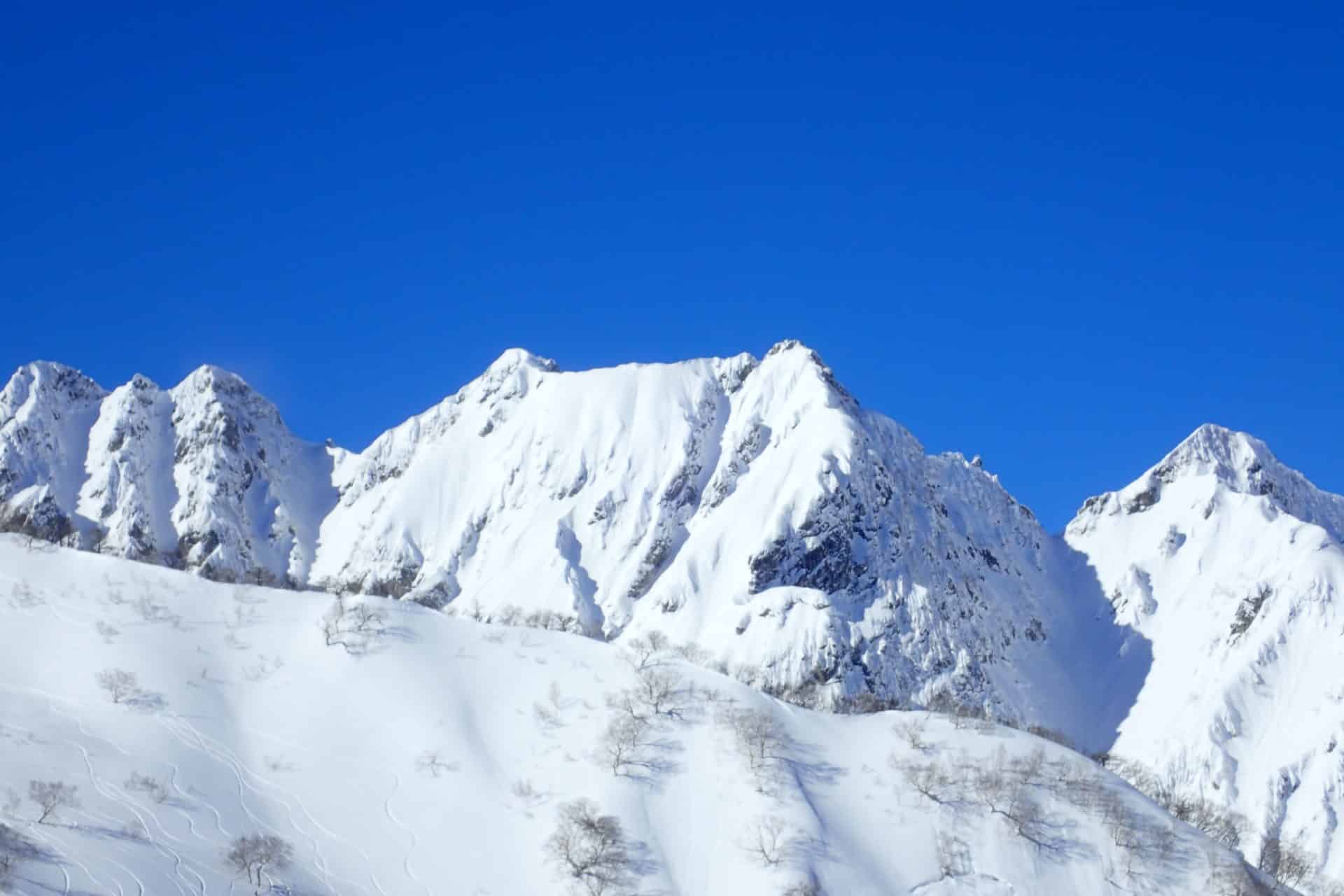 Backcountry skiing tour in Hakuba, North Japan Alps. Ski Touring trip ...