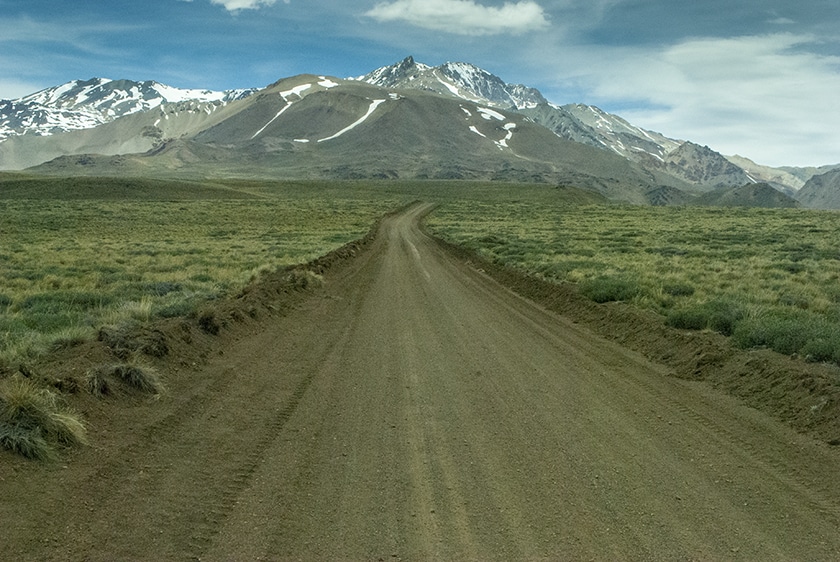The road to Domuyo