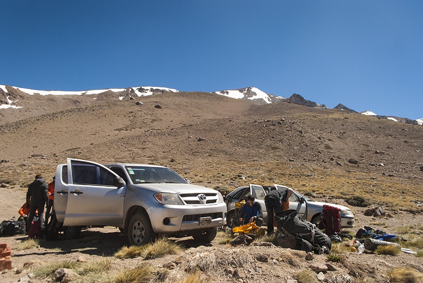 Preparing the equipment before starting the ascent