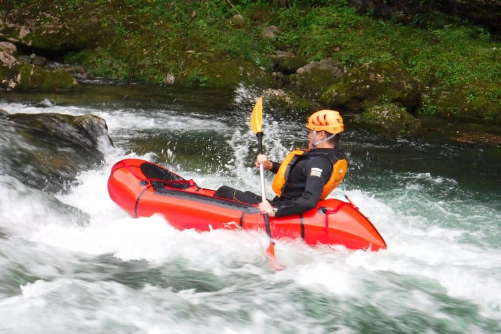 Facing white waters in Tonegawa river