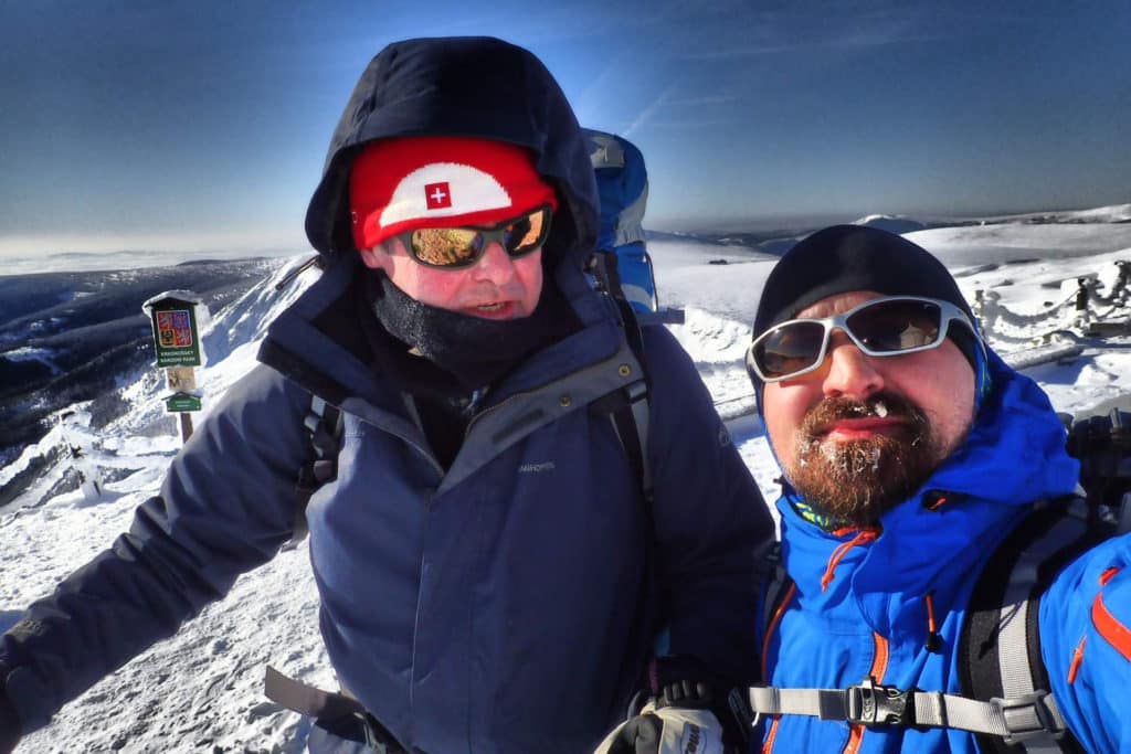 Stephen and Vojtech, IFMGA local guide
