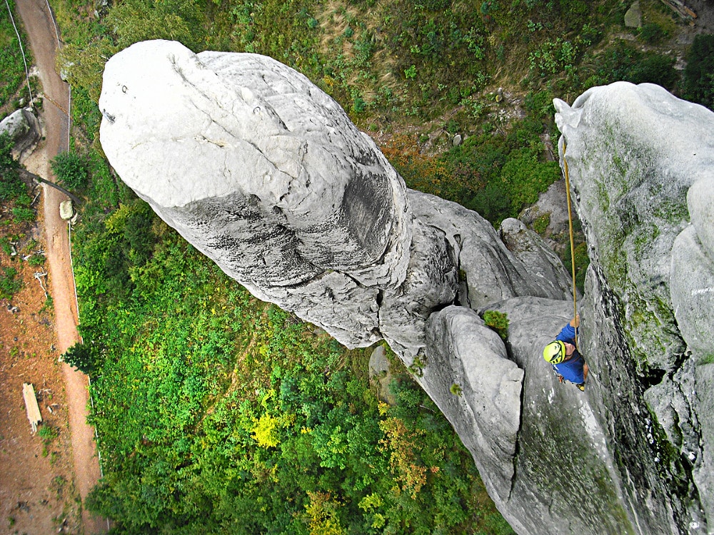 Rock climbing in the Bohemian Paradise