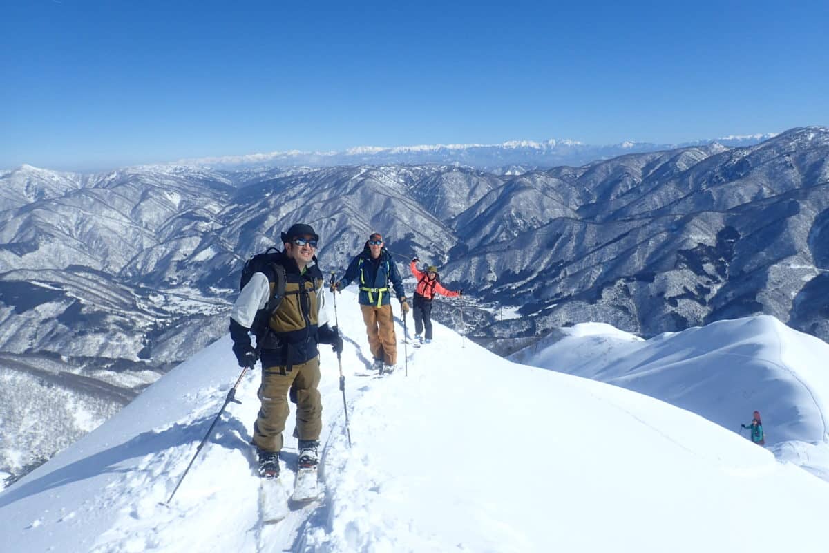 Shirakawago backcountry skiing