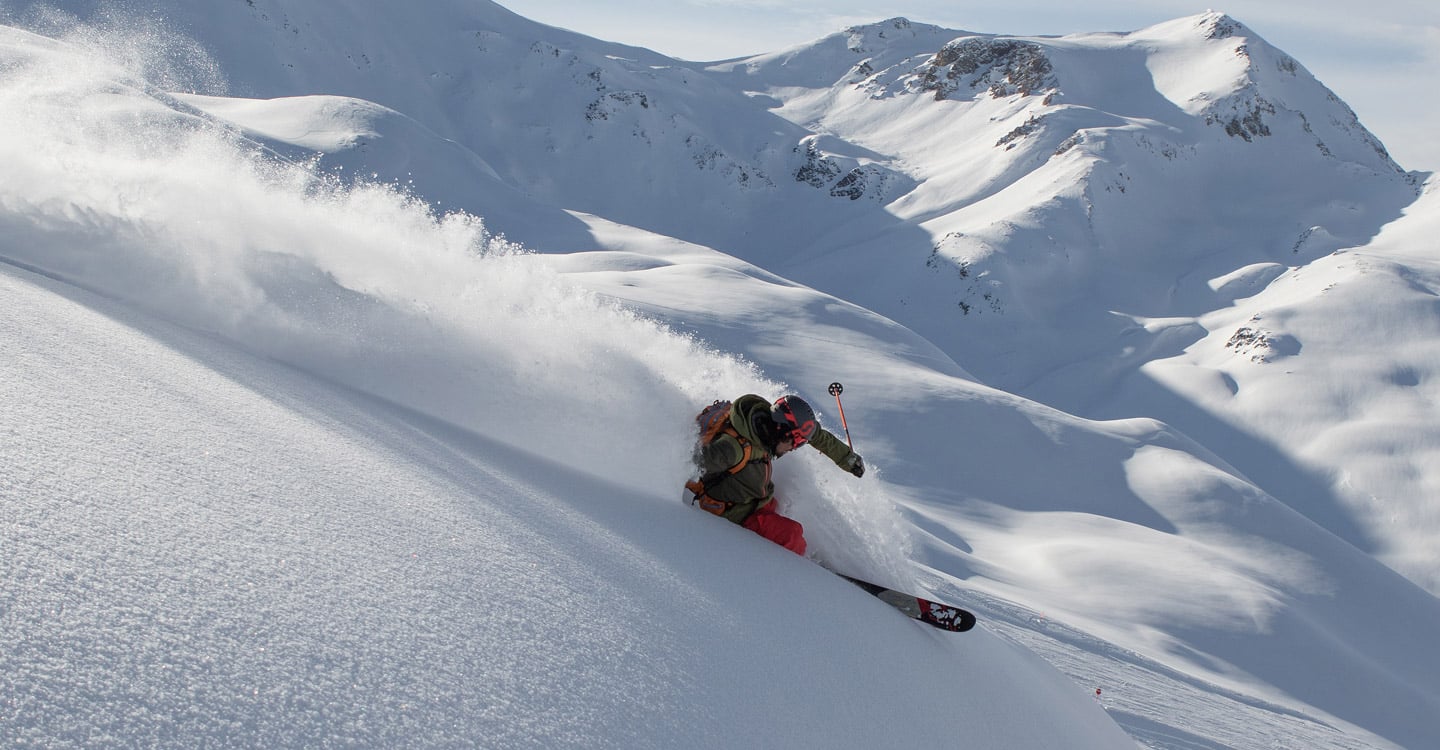 4day freeride skiing traverse in Livigno. 4day trip. Certified leader