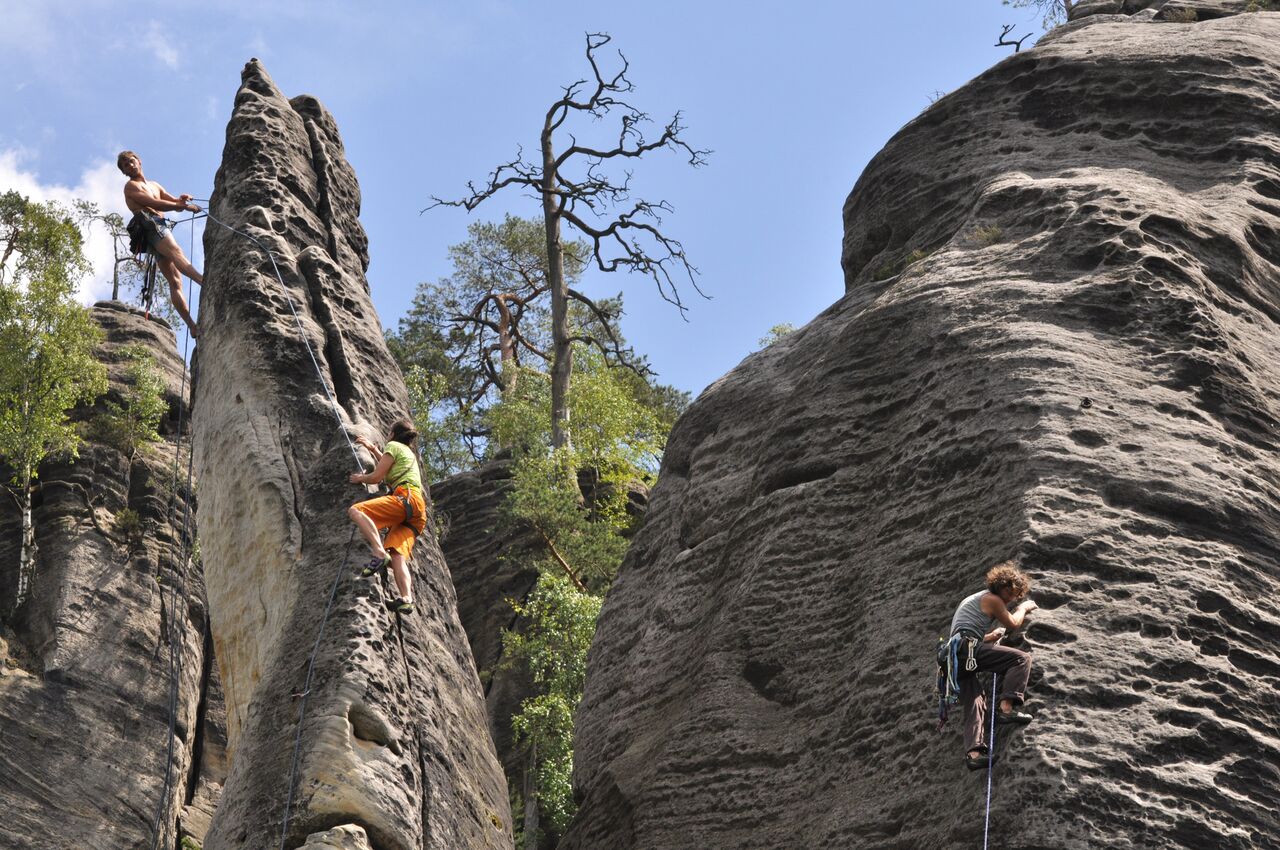 7day sandstone climbing tour in the Czech Republic. 7day trip