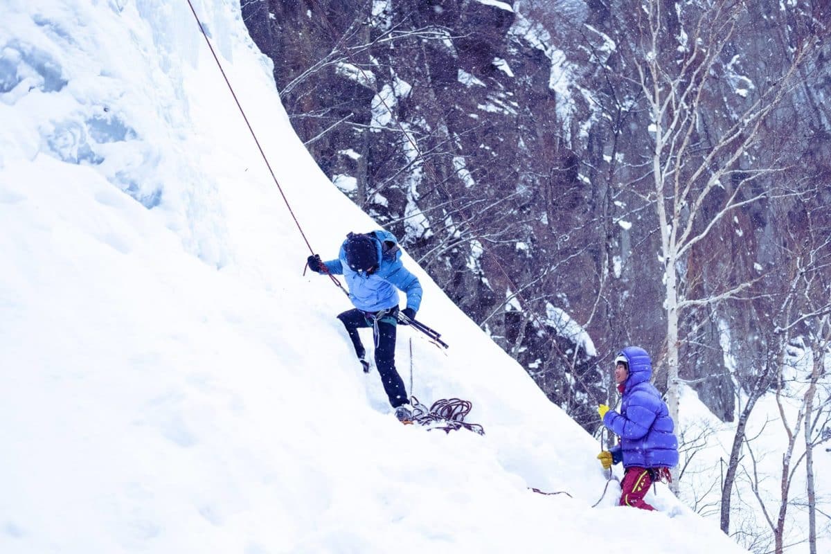 Ice climbing in Japan