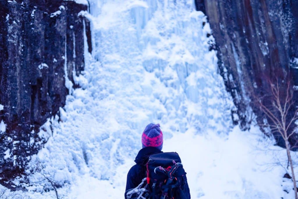 Ice climbing in Japan