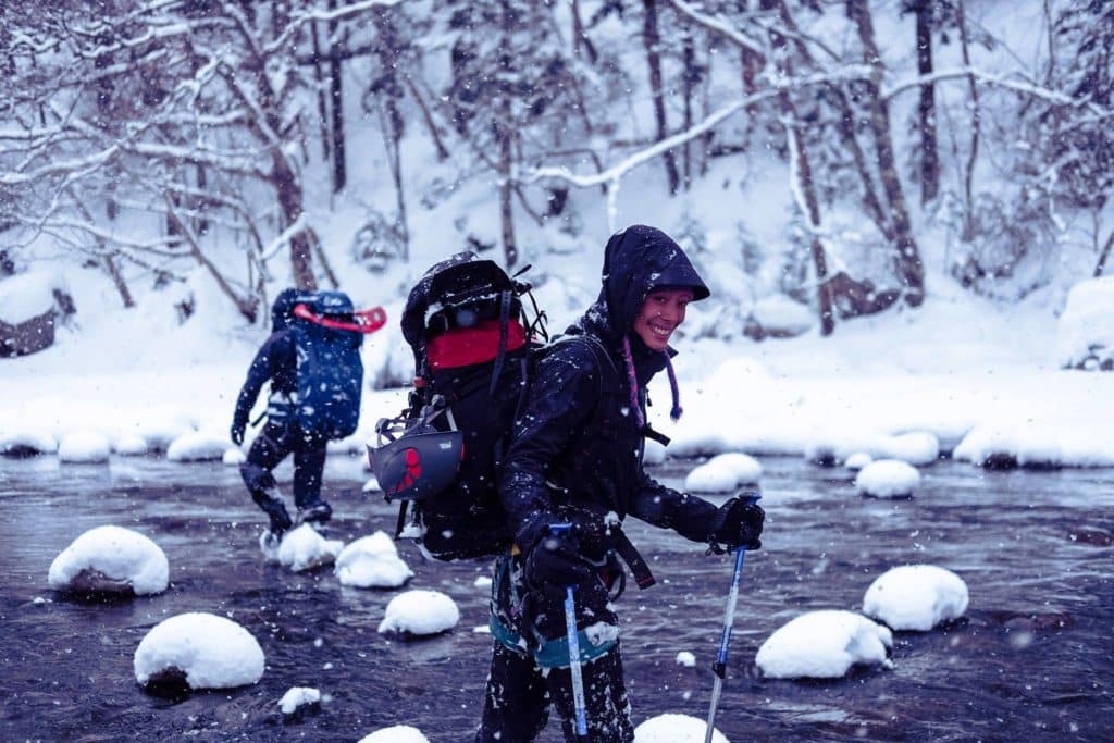 Ice climbing in Japan