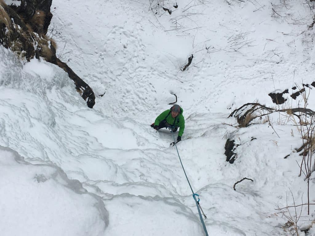 Ice climbing in Japan