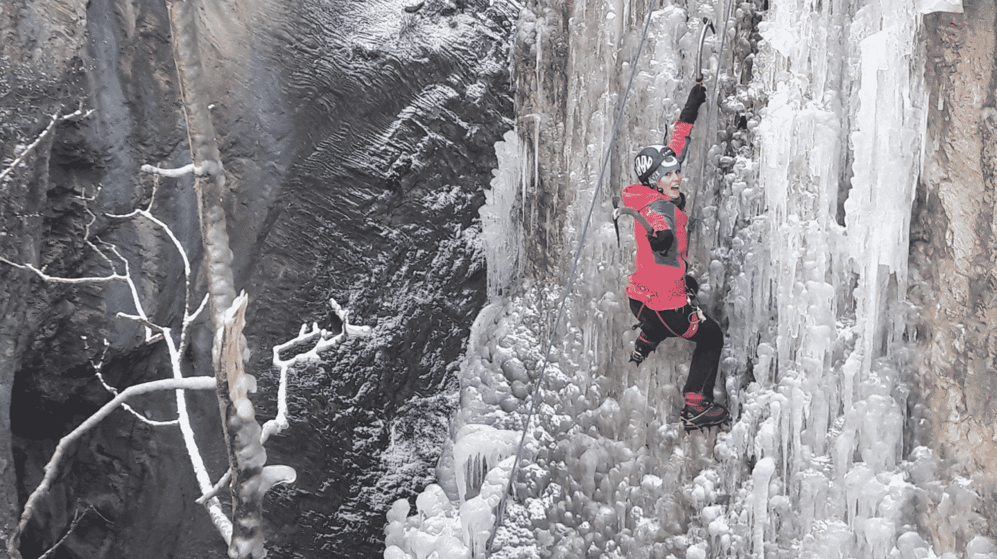 Ice climbing in the Hautes Alpes with a guide. Ice Climbing trip. IFMGA