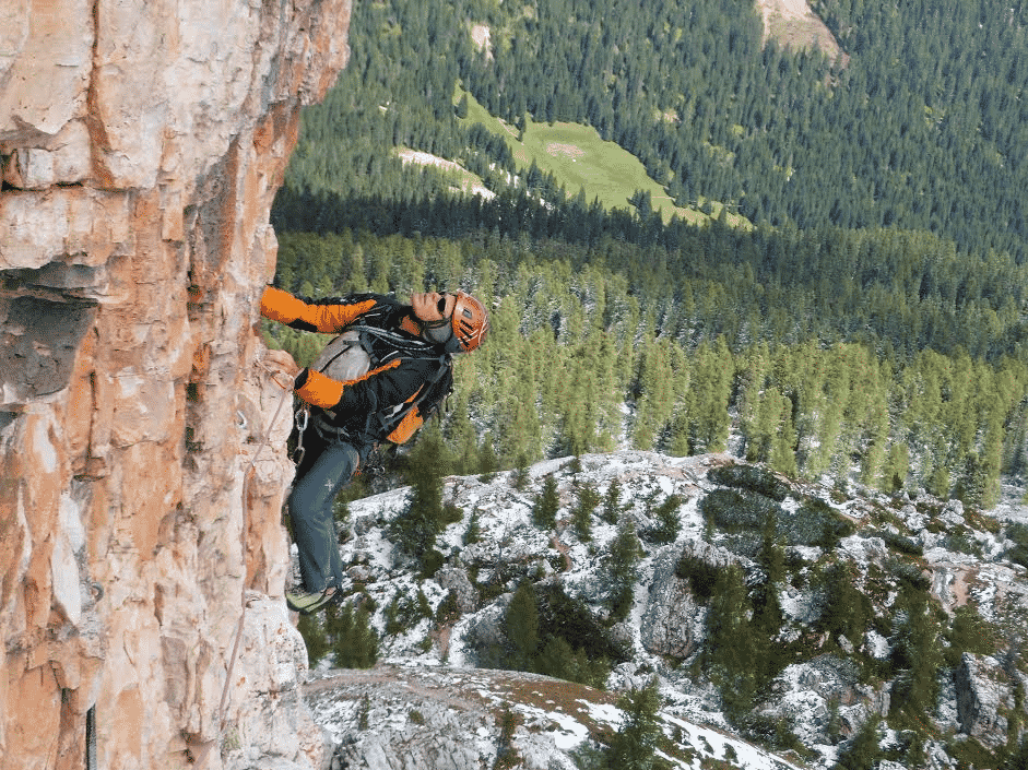 Guided multipitch climbing in the Dolomites. Rock Climbing trip. IFMGA