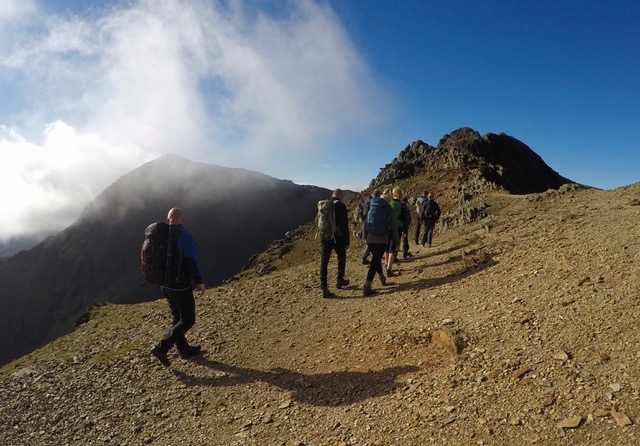 Climbing Snowdon Peak With A Guide. 1-day Trip. Certified Leader