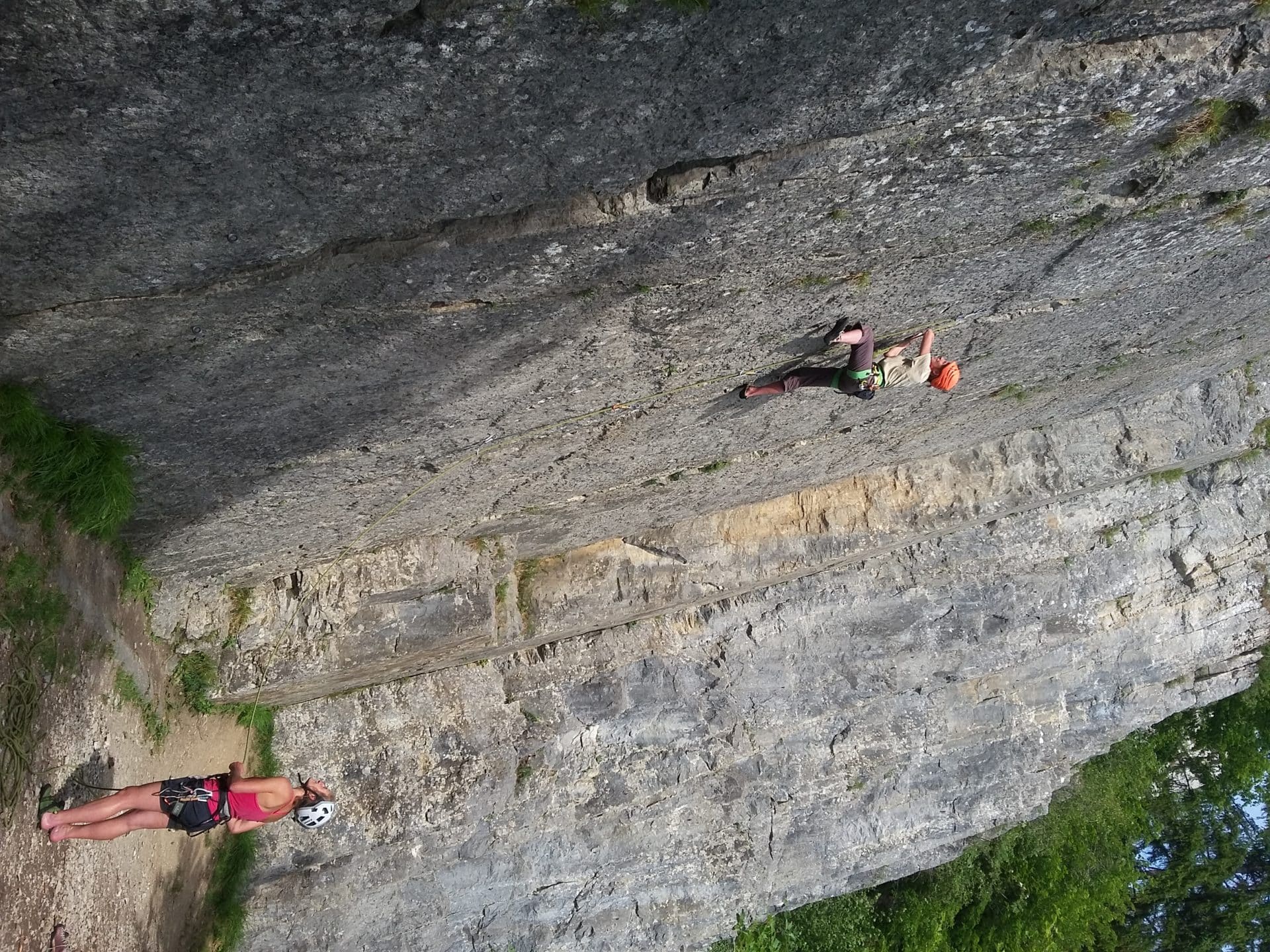 Pont a Lesse (Dinant) guided rock climbing day. 1/2-day trip. Certified ...