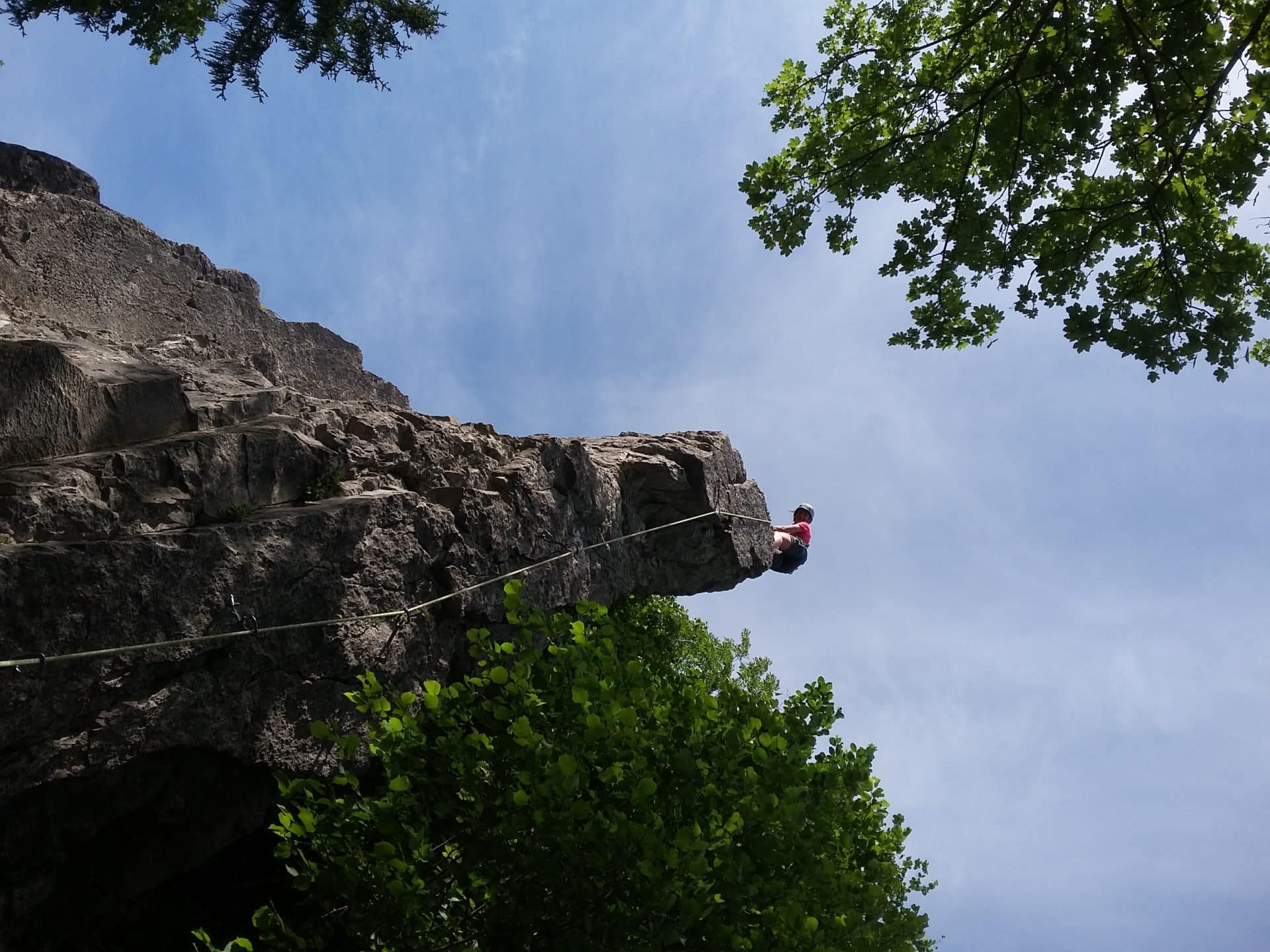 Pont a Lesse (Dinant) guided rock climbing day. 1/2-day trip. Certified ...