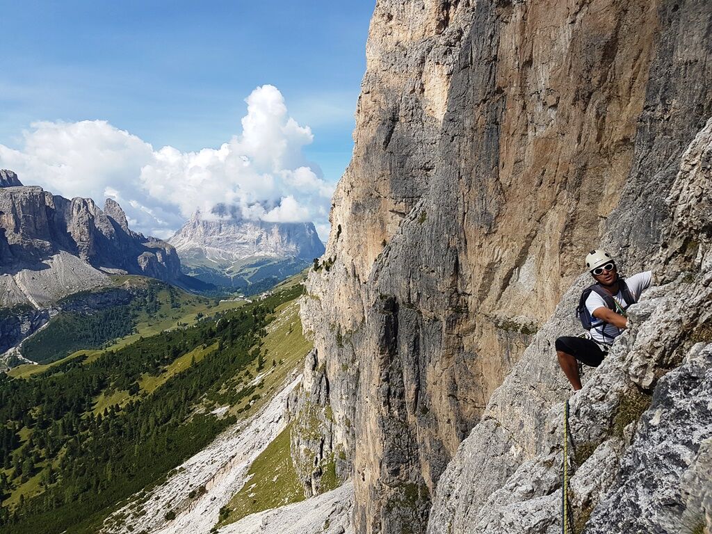 Adang Route guided rock climbing in the Dolomites. 1/2day trip