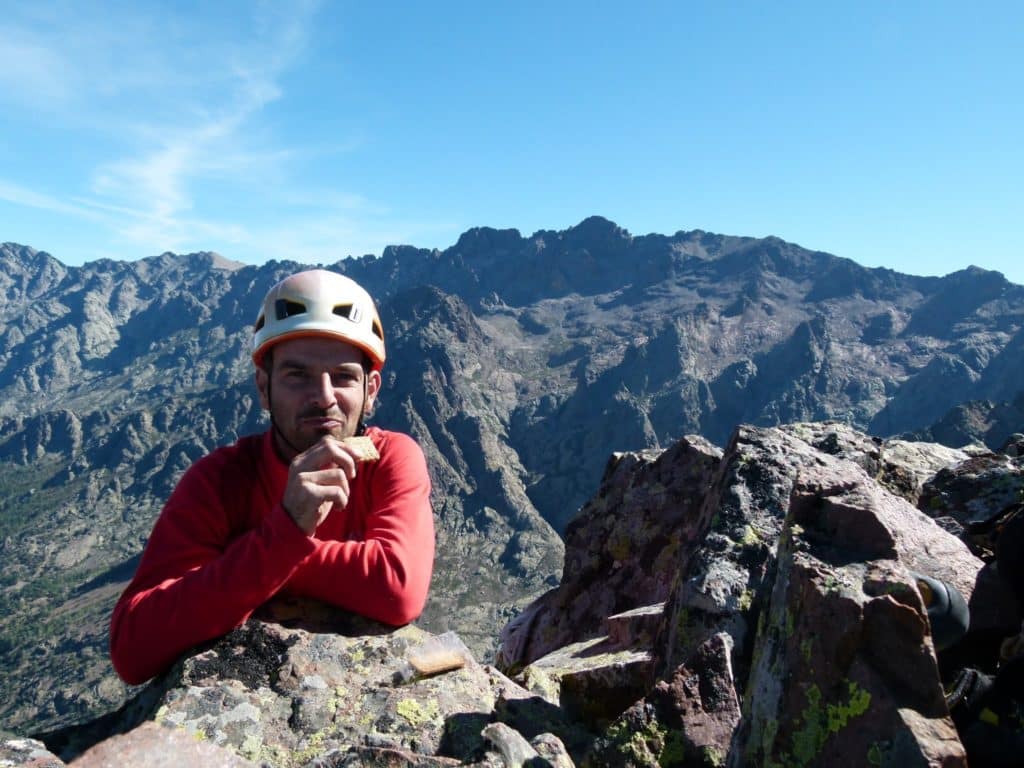 Rock climbing in Corsica.
