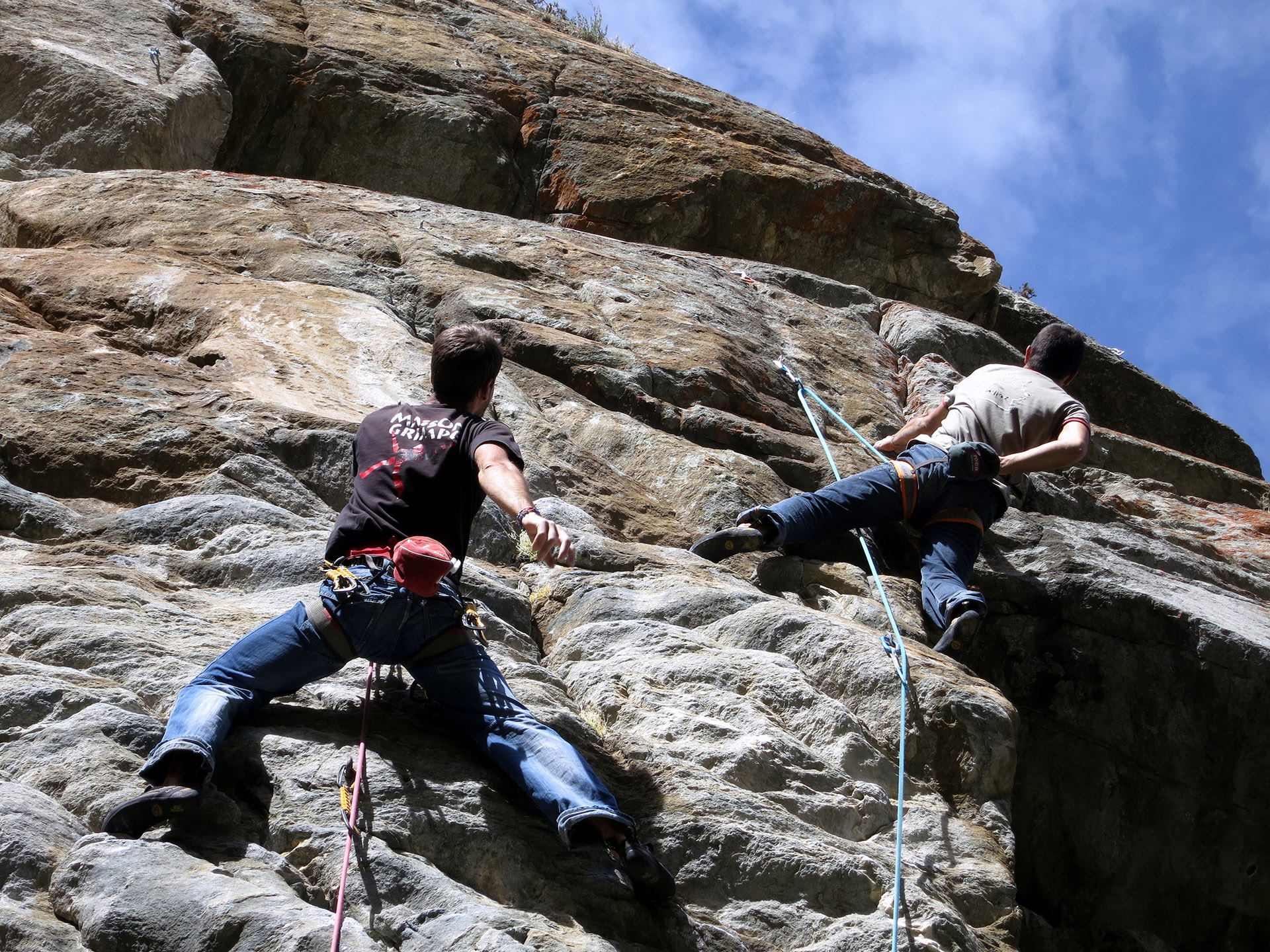 1day climbing Crags in the Aosta Valley. Rock Climbing trip. IFMGA leader