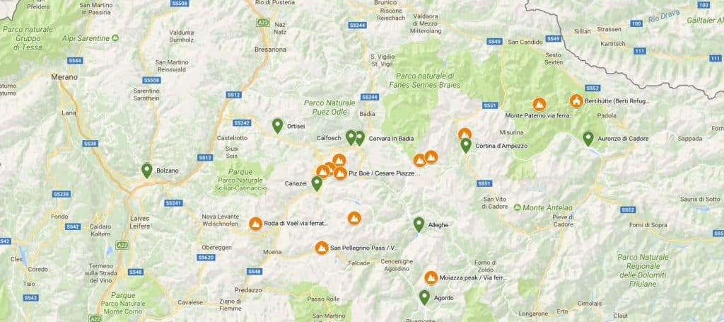 dolomites-via-ferrata-map