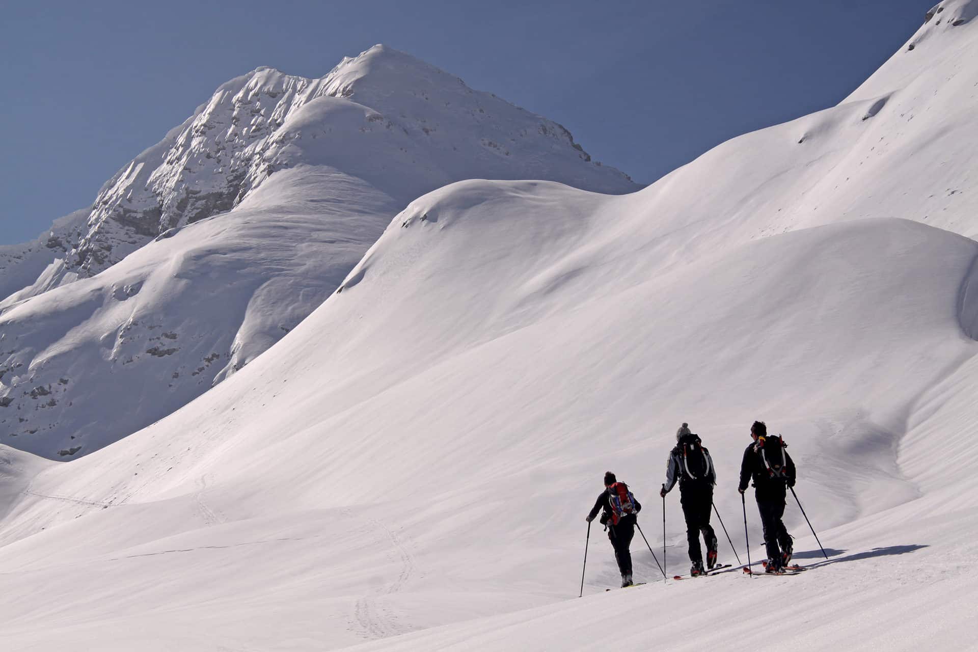 Easy Ski Touring day trips in the Julian Alps. Ski Touring trip. ZGVS ...