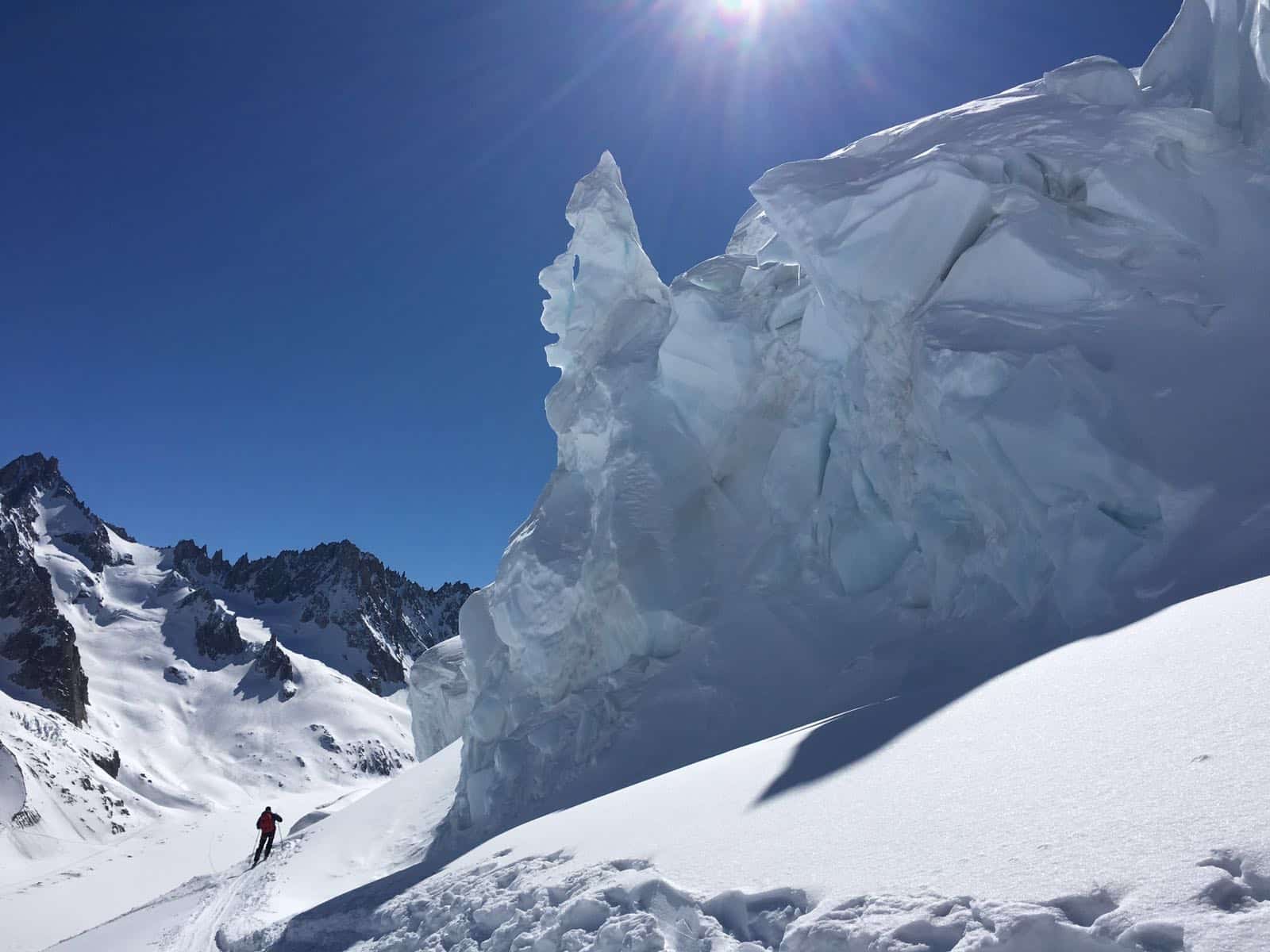 Off piste skiing in the Vallee Blanche, in Chamonix. 1-day trip. SNGM ...