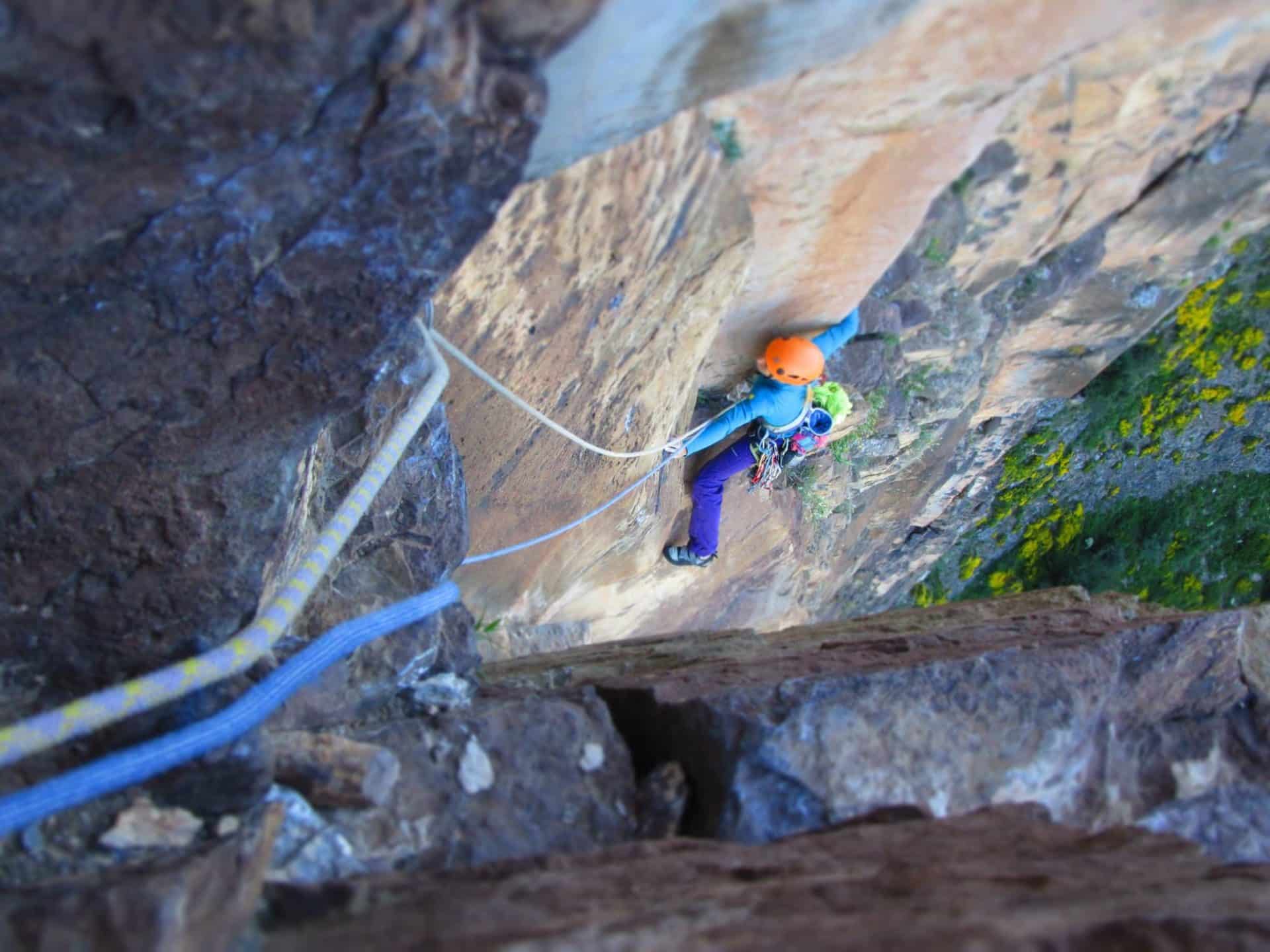 Multipitch climbing in the Ordesa Valley. Rock Climbing trip. AEGM leader