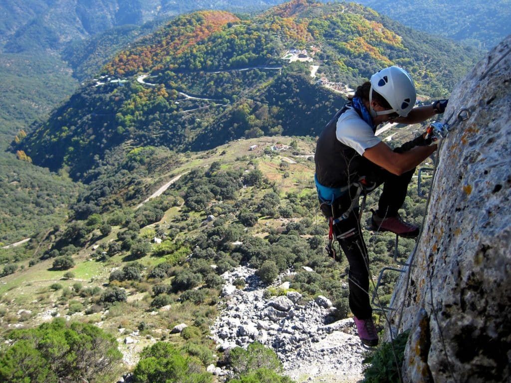 Types of climbing: via ferrata
