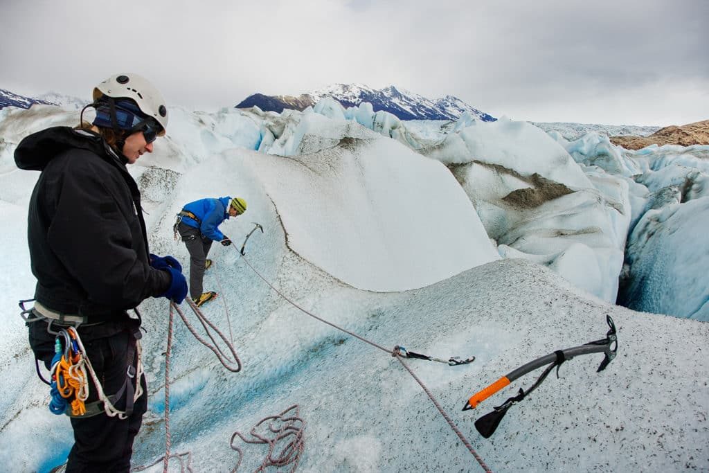 Ice climbing in El Chalten, Argentina