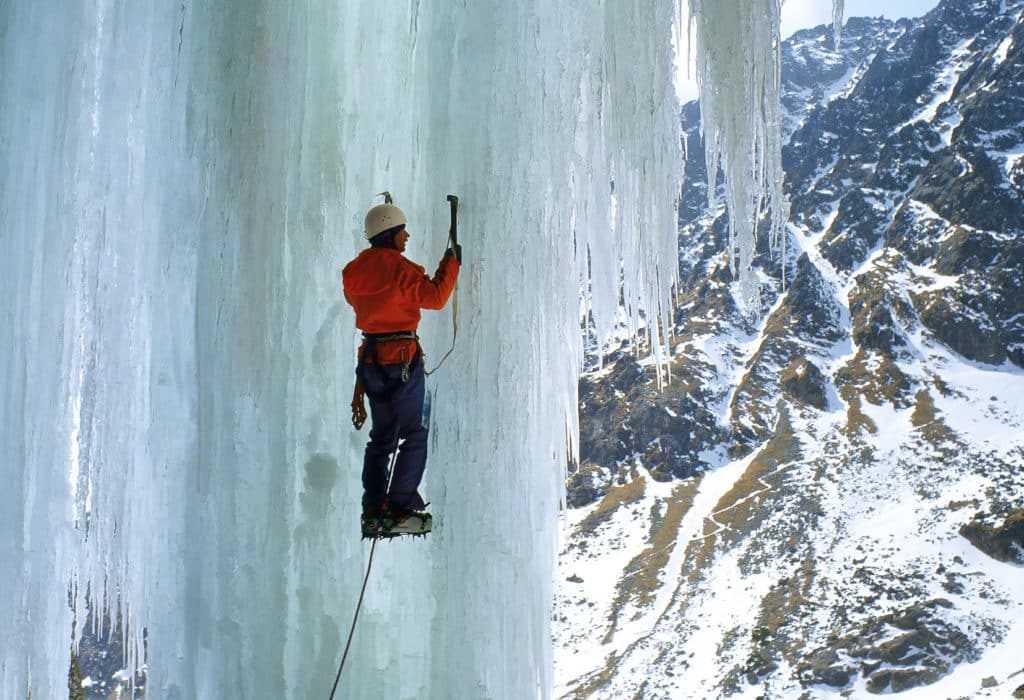 Ice climbing in the High Tatras, Slovakia