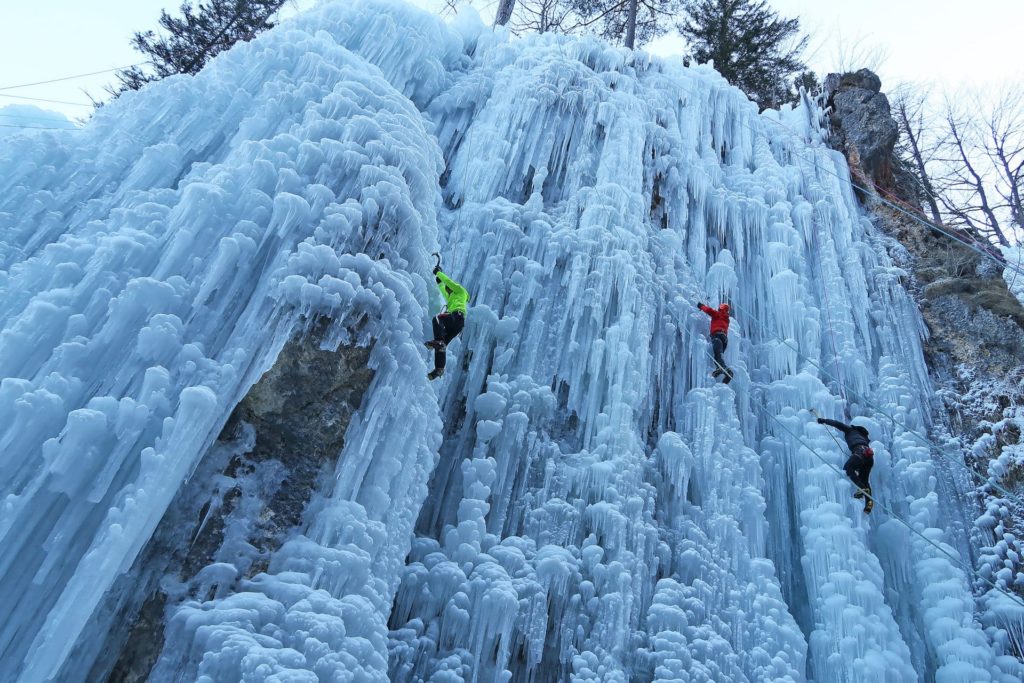 Ice climbing in Slovenia