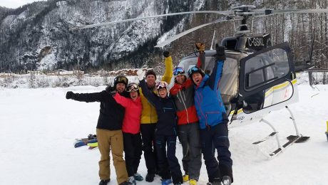 Heliski trip in British Columbia