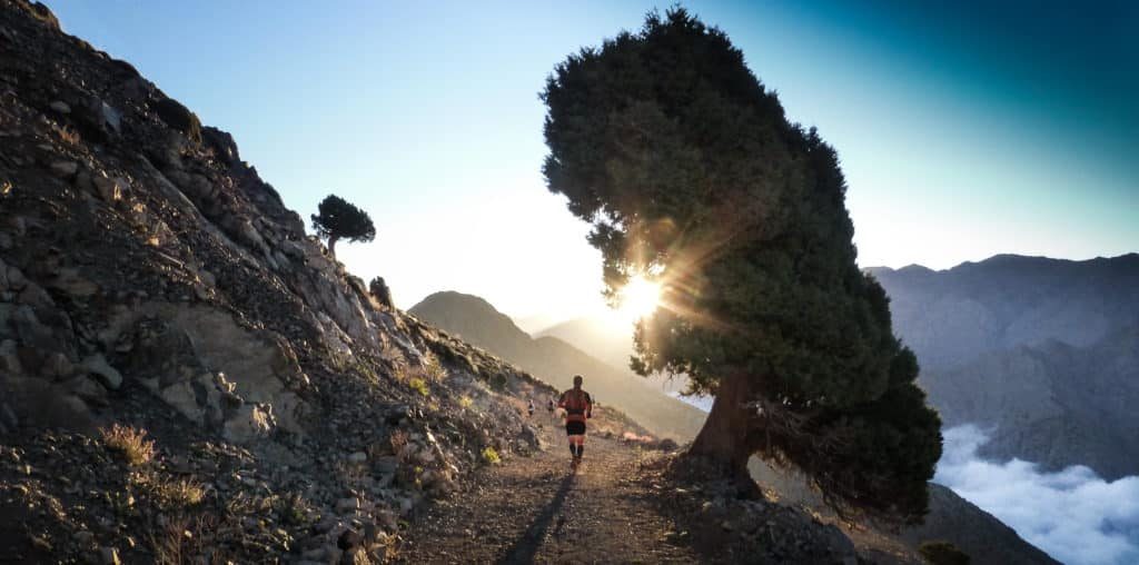 Trail running in the Atlas Mountains of Morocco