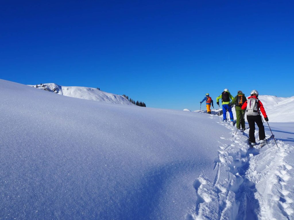 Freeride skiing in the Kitzbuhel Alps, Austria