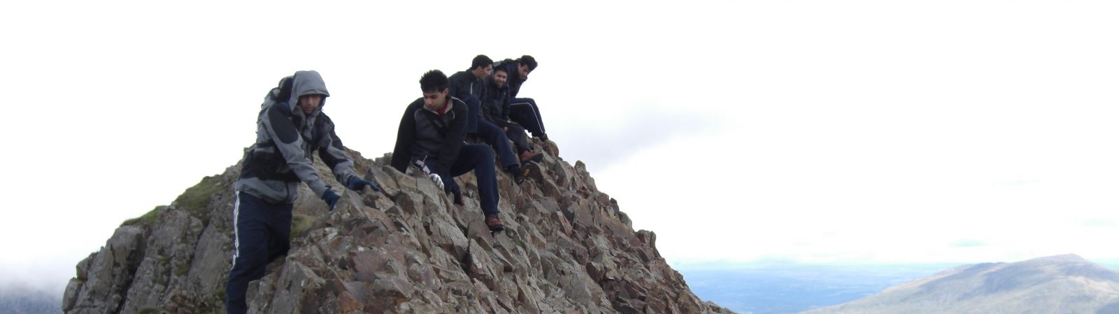 Crib Goch Scrambling To The Summit Of Snowdown In Wales 1 Day